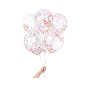 KNOT & BOW - 6 ASSORTED PRE-FILLED CONFETTI 11" BALLOONS
